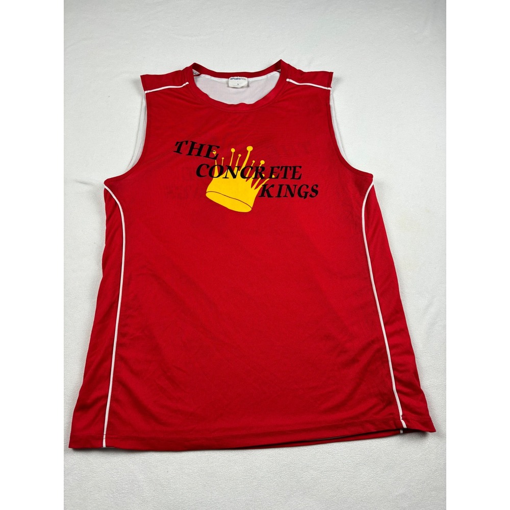 Sport Tek Red Concrete Kings Basketball Tank Top‎ Athletic Men's Large
